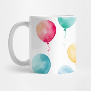 Watercolor Balloons Pattern #3 Mug